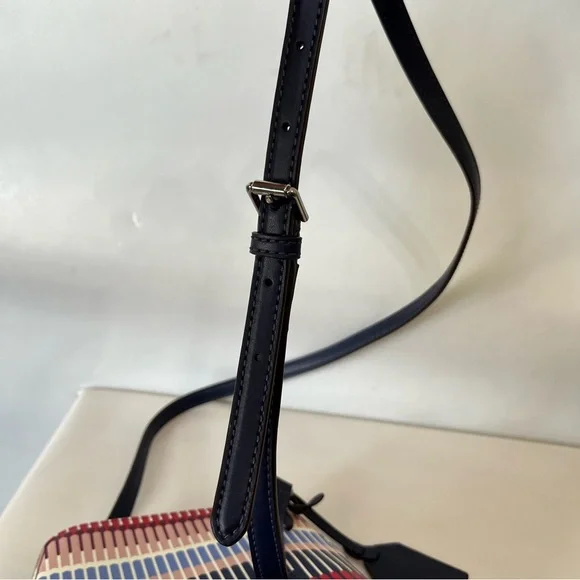 Lauren Ralph Lauren Red White Blue Crossbody Bag Lindley Alissa - Picture 12 of 16